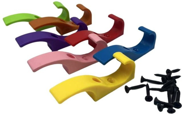 Queenhang 7er Set Wandhaken aus Kunststoff, wasserdicht und bunt, zur Wandmontage - Bild 1