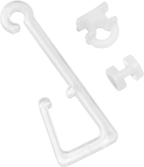 Gardinia Haken für Stoffösen mit X-Gleiter und Rollen, Transparent, 10er Pack - Bild 1