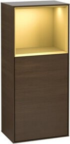 V&B Finion Seitenschrank mit LED-Beleuchtung und Glastüren, links, B/T/H: 41,8 x 27,0 x 93,6 cm - Bild 1