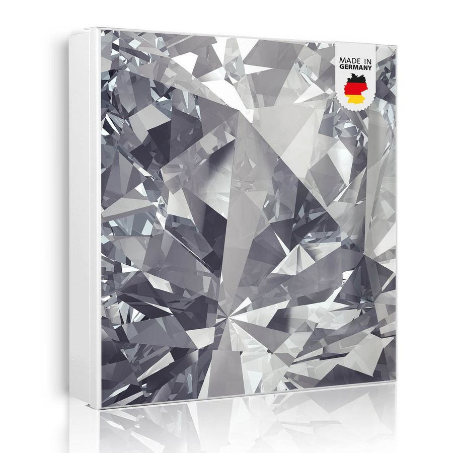 Schlüsselkasten aus Metall von banjado in Weiss und Grau mit 32 Haken und beschreibbarer magnetischer Front, B/H: 30 x 30 cm - Bild 1