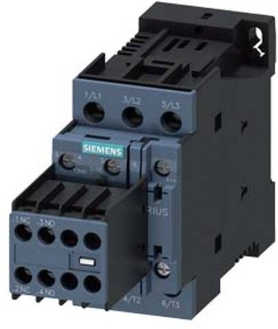 Siemens Schütz 3RT2026-1BB44 grau, 3 Schließer, 11kW/400V, 24VDC - Bild 1