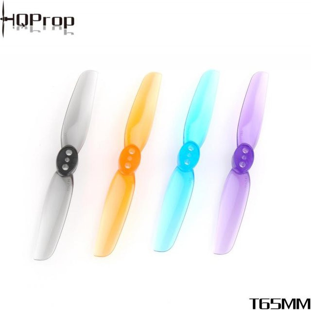 HQPROP T65MM 65 mm 2-Blatt T-Mount PC-Propeller für FPV Freestyle 2,5 Zoll Toothpick Cinewhoop Kanaldrohne in Grau und Multicolour - Bild 1