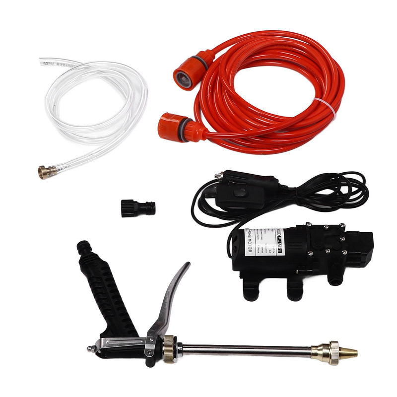 mfySpace 12V 100W Hochdruck Wasserpumpe mit G1/2 Außengewinde als tragbares Gartenwassersprinkler-Set und Hochdruckreiniger für dein Auto - Bild 2