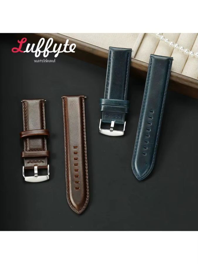 luffyte Uhrenarmband Echtleder, Herren, 20mm, 22mm, Klassisch - Bild 2