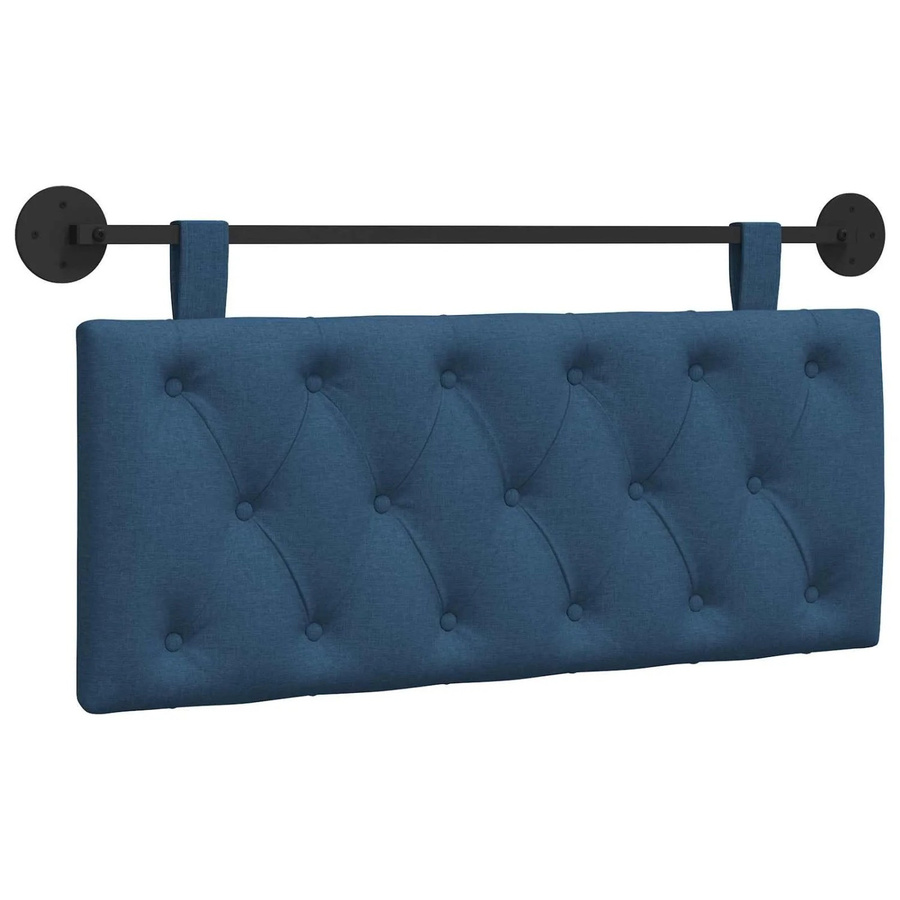 vidaXL Wandmontiertes gepolstertes Wandpaneel in Blau mit Stoffbezug B: 110 cm, H: 55 cm, T: 7 cm - Bild 2