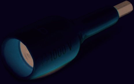 Cimco Steckschlüssel-Maschinenaufnahme mit 4mm Antrieb und 3/8 Zoll Aufnahme, Blau, Länge: 65 mm - Bild 1