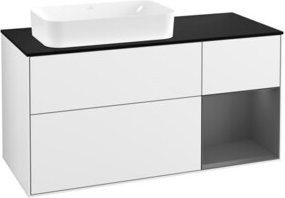 V&B Waschtischunterschrank Finion mit Wandbeleuchtung, Farbe: Weiß lackiert, Breite: 120 cm, Höhe: 50,1 cm, Tiefe: 50,1 cm - Bild 1