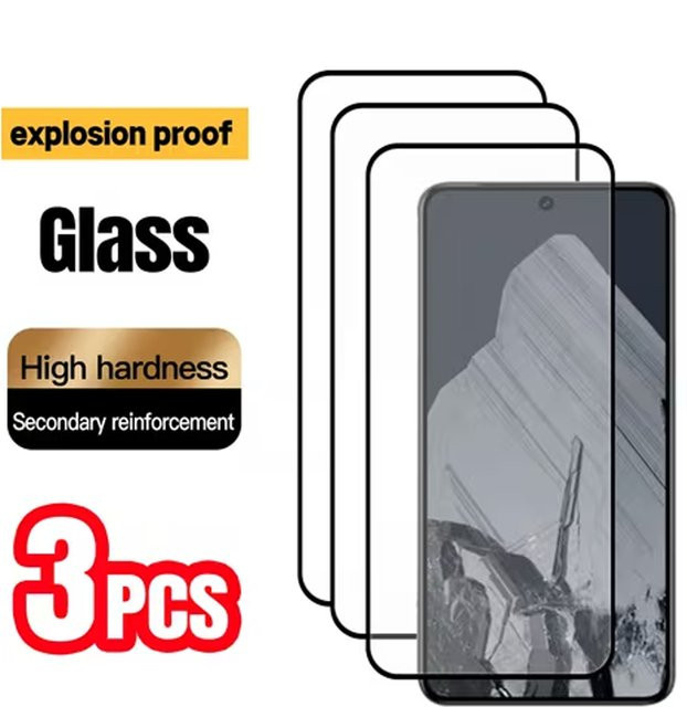Set aus 1 oder 3 HD-Displayschutzfolien aus Panzerglas für Google Pixel 10 Pro XL, 10 Pro, 9 Pro XL, 9A, 8A, 7 Pro und 7A in Transparent - Bild 1