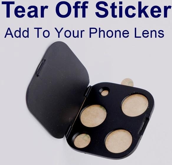 PINSENDA Webcam-Abdeckung und Kameraschutz für iPhone 15 Pro Max, 13 Pro Max, 12 Pro, 11 Pro Max und 12 Mini in Schwarz - Bild 1