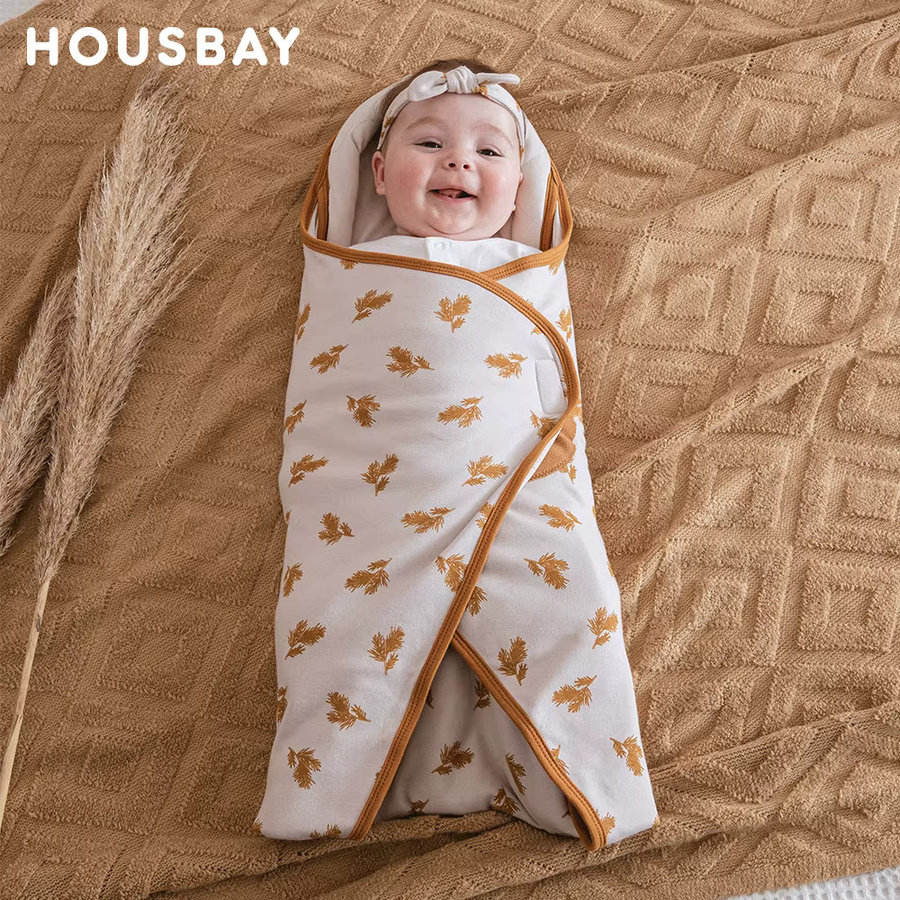 HOUSBAY Baby Kokon Kopfschutz aus 100% Baumwolle für Neugeborene 0-3 Monate, atmungsaktiv und schweißabsorbierend - Bild 2