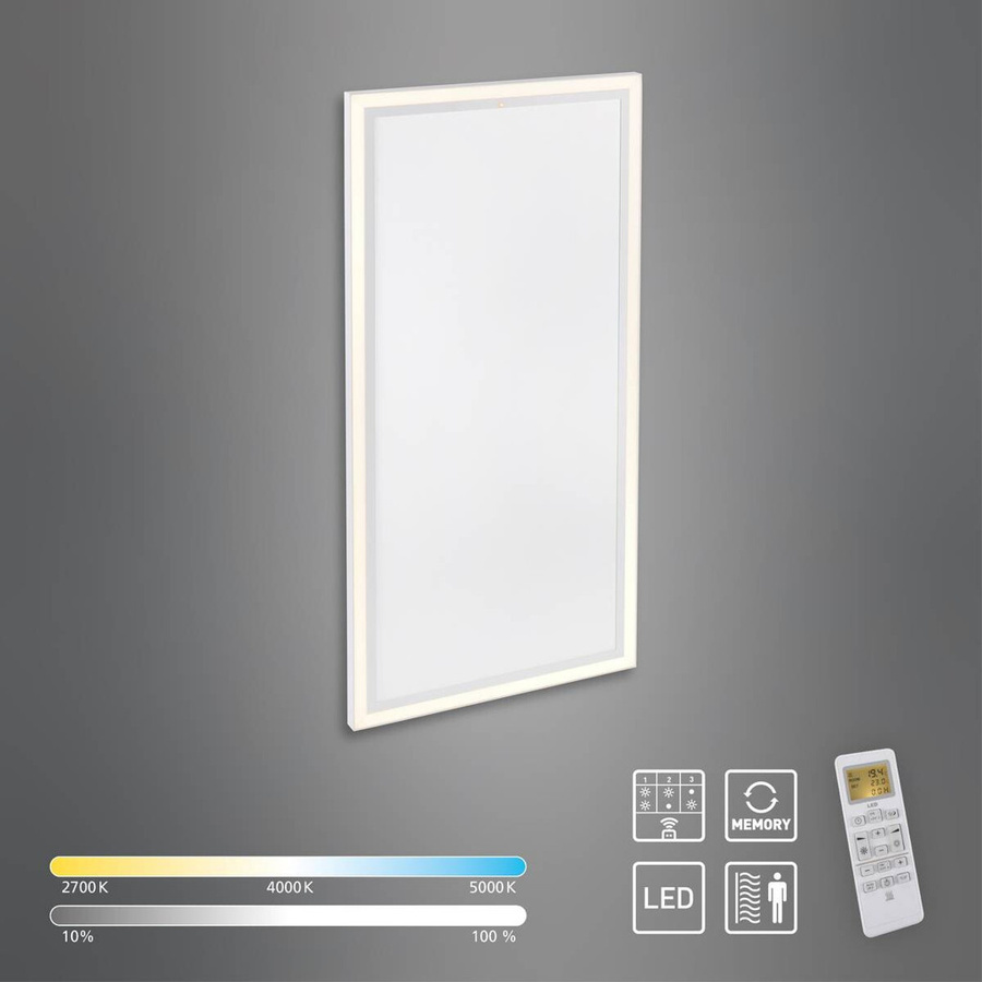 Just Light LED-Deckenleuchte BEROA mit Heizfunktion, dimmbar, weiß, B/H/T: 60 x 6,8 x 120 cm - Bild 2