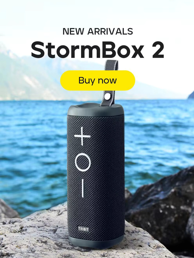 Tribit StormBox 2 Tragbarer Bluetooth-Lautsprecher, 34W Leistung, IPX7 Wasserdicht, Schwarz, 24 Stunden Spielzeit - Bild 8