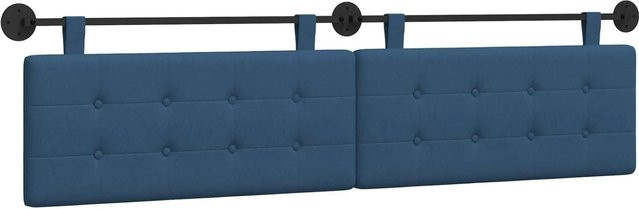 vidaXL Wandmontiertes Kopfteil aus Stoff in Blau, B/H/T: 210 x 55 x 5 cm - Bild 1