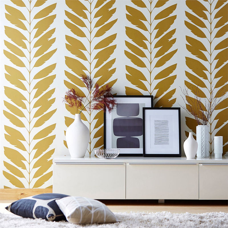 Scion Tapete Malva Cinnamon in Braun und Gelb mit floralem Botanik-Design als Vlies-Tapete - Bild 2