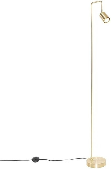 QAZQA Java Moderne Stehlampe aus Messing, verstellbar und dimmbar, Farbe: Gold/Messing - Bild 1