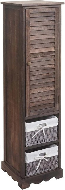 Badezimmerkommode MCW H20 aus Massivholz in Shabby Braun, B/T/H: 120 x 27 x 29 cm - Bild 2