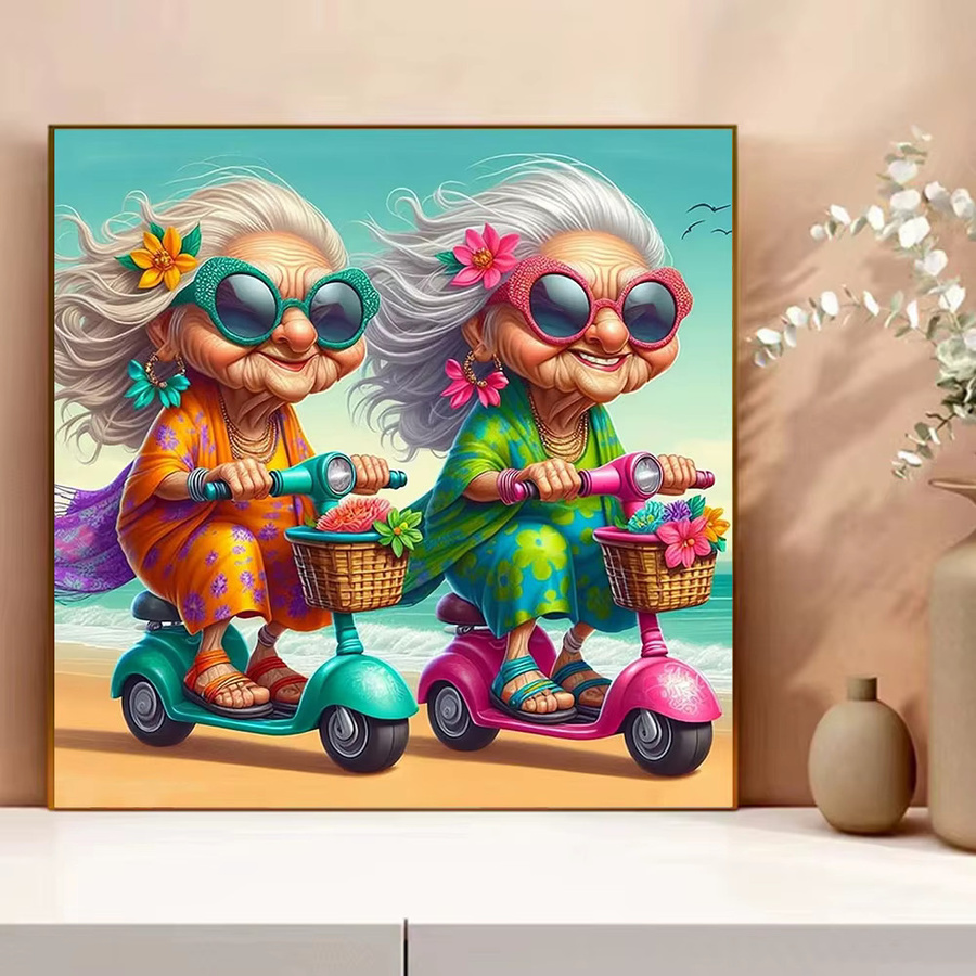 EverShine 5D Stickerei-Set Porträt einer Frau am Meer, Kreuzstich-Set in Multicolour, B/H: 30 x 30 cm - Bild 3