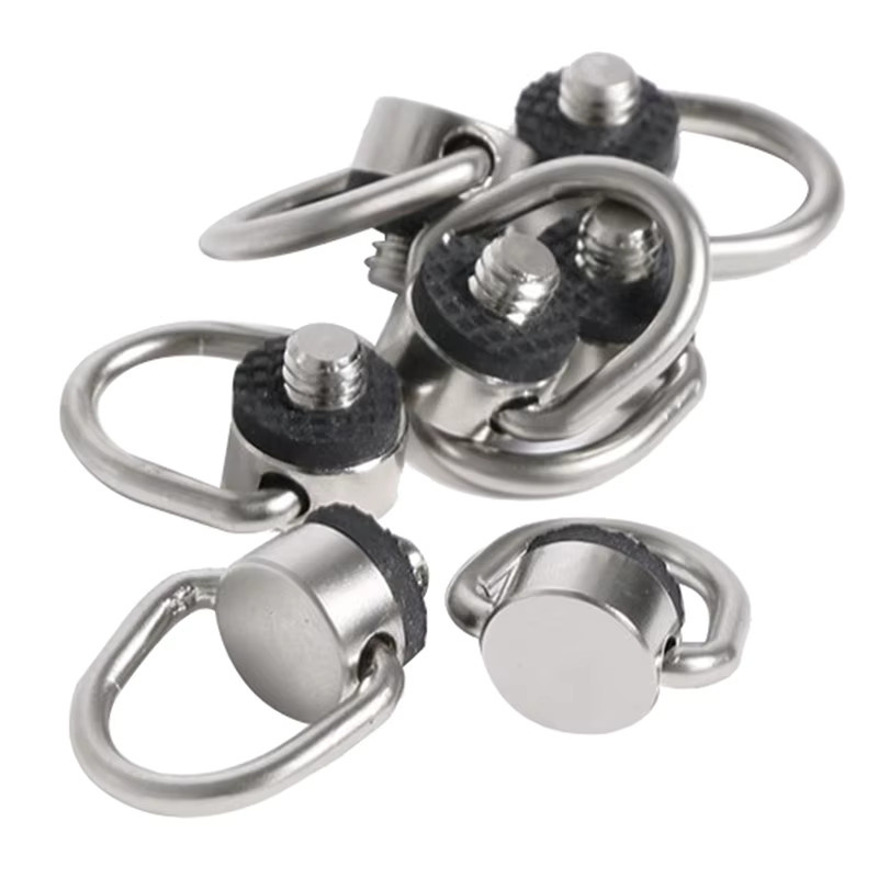 Kamera Schnellwechselplatte mit 1/4 Zoll Riemenschraube und Ring zur Schraubbefestigung in Silber - Bild 2