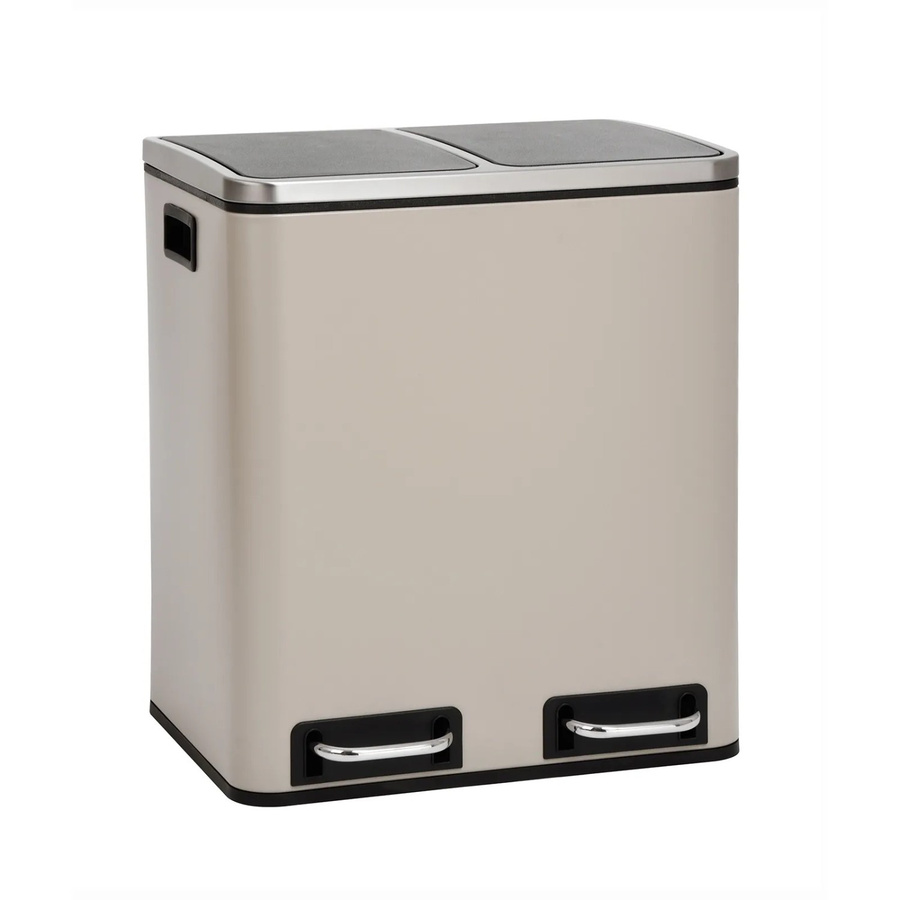 Svita TM2X15 Mülleimer Mülltrennsystem mit 2 Fächern und Pedal in Beige - Bild 2