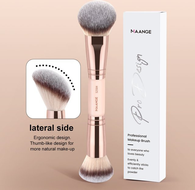 MAANGE Make-up-Pinsel, Doppelkopf, weiches Faserhaar, Unisex - Bild 1