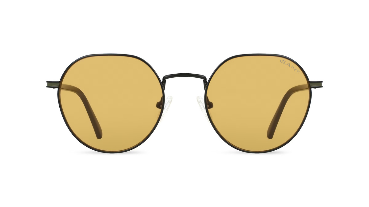 Gant GA7211 Sonnenbrille, Vollrand, Oval, Metall, Unisex, schwarz, yellow - Bild 1