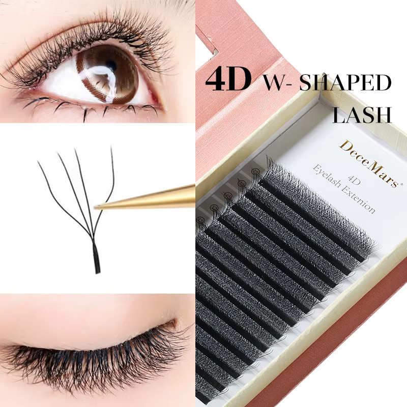 DeceMars 4D W-förmige Wimpernverlängerungen, 3er Set - Bild 3