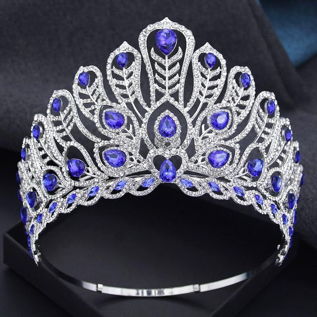 YIRAN Jewelry Tiara, Messing, Gold, Kristall, Damen, Hochzeit - Bild 1
