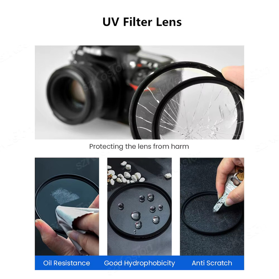 SZKOSTON MC UV-Filterlinse mit mehrfach beschichteter Ultraschlank-Optik für Durchmesser 37 mm bis 82 mm - Bild 2