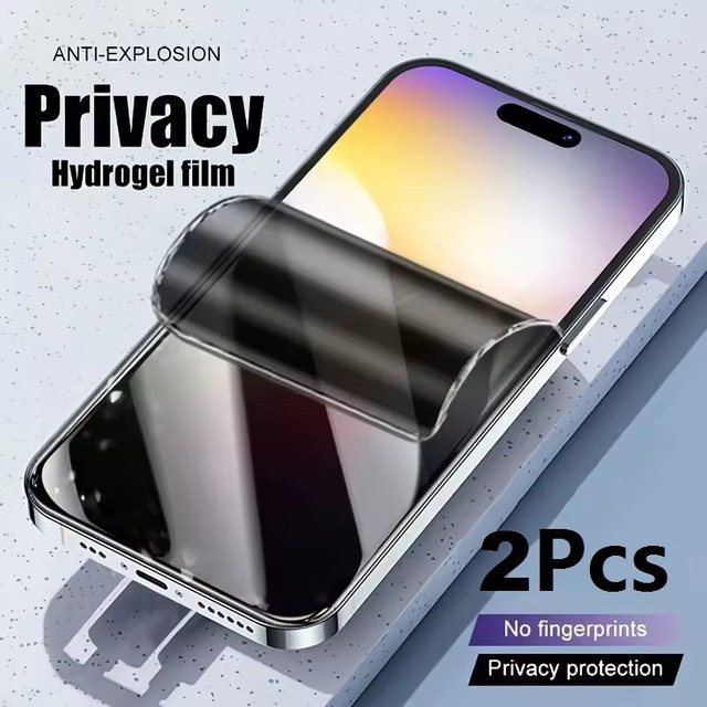 2er-Pack Privatsphäre Hydrogel Displayschutzfolie für Motorola Edge 60 Pro, 60 Fusion und Moto Edge 60 5G, transparent - Bild 1