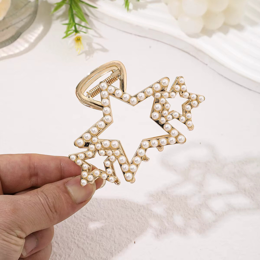 Haimeikang Haarklammer Stern mit Perlen und Strass, Kinder - Bild 3
