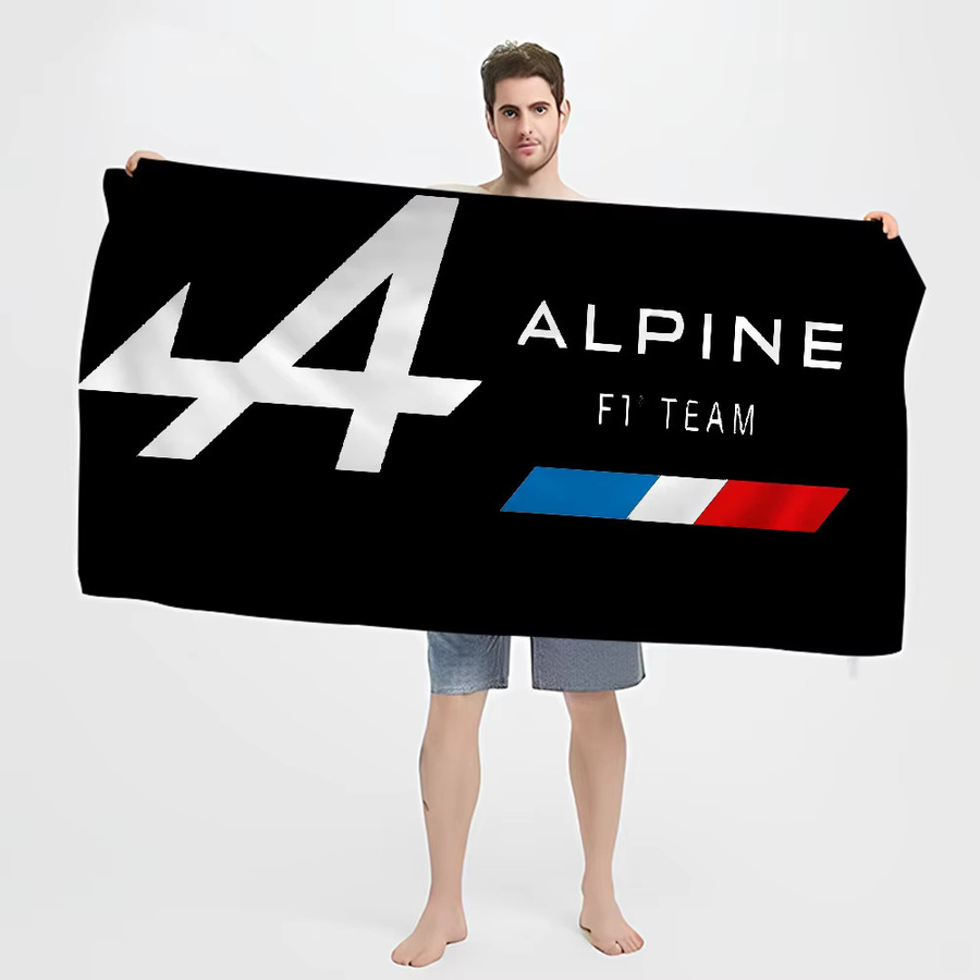 A-Alpine Automobile Mikrofaserdecke mit Grafikdruck, schnell trocknendes und super saugfähiges Strandtuch aus Polyester - Bild 4