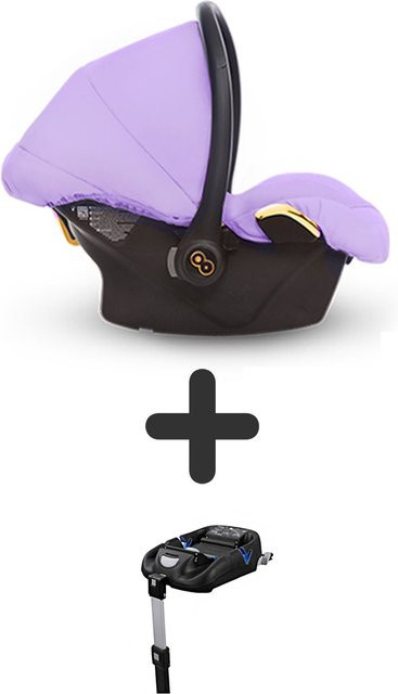 TPFLiving Babyschale Ultra Stoff Lila Gold mit Isofix - Bild 1