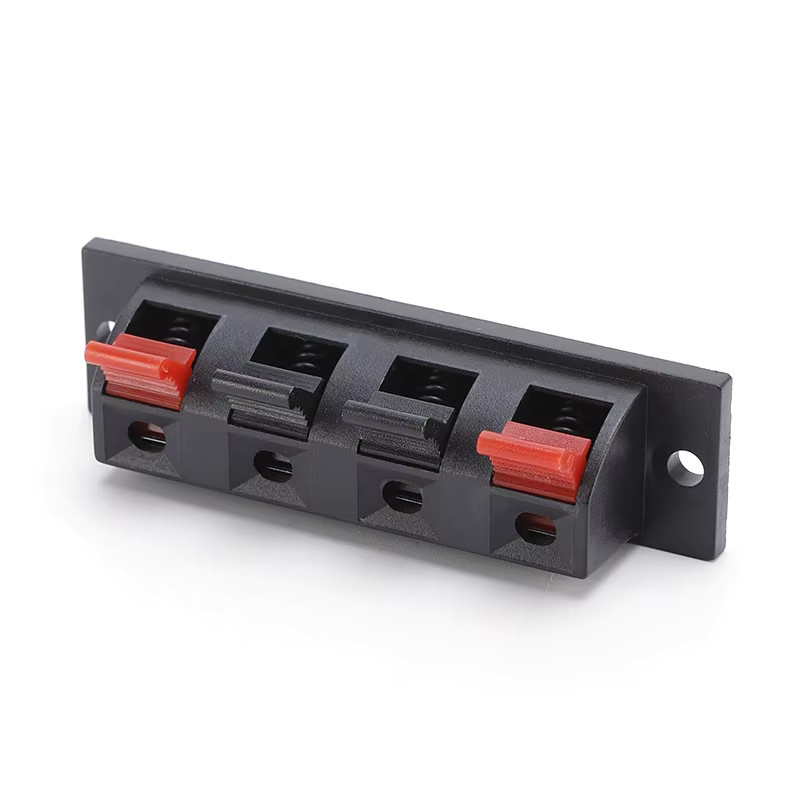 ELECAPITAL 5 Stück Push-In Lautsprecher-Terminals mit 4 Positionen in Schwarz - Bild 3