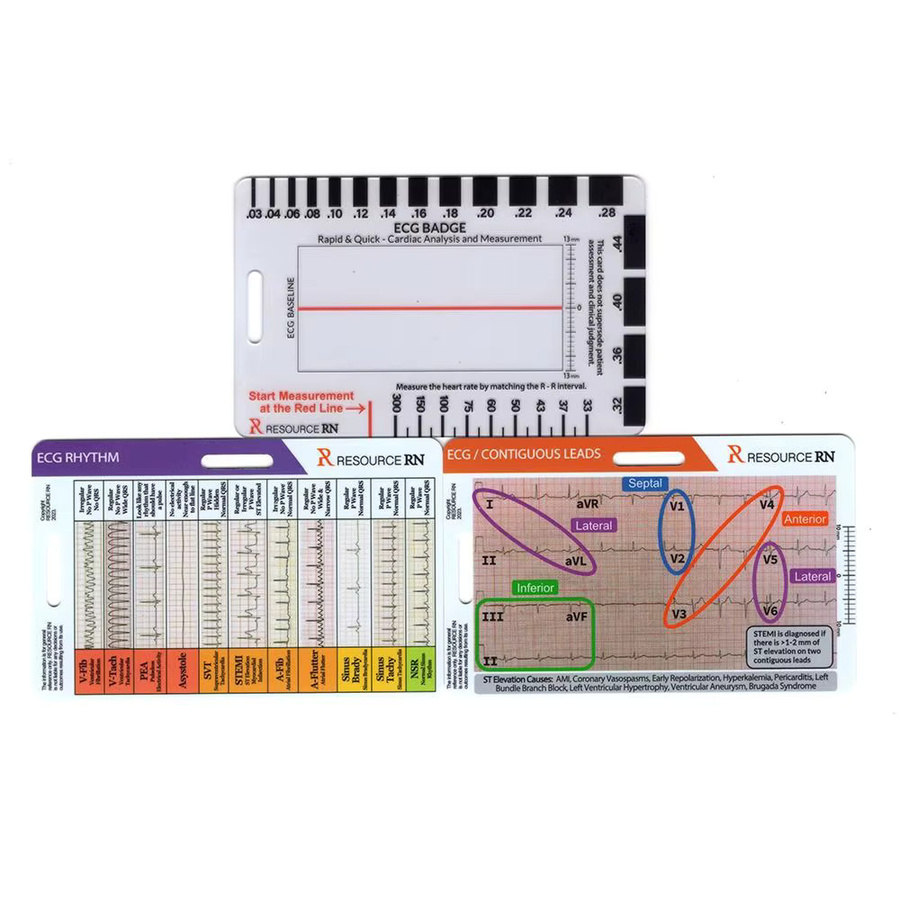 Tragbares EKG-Messschieber-Lineal aus Kunststoff, 7-Stufen-Messwerkzeug für horizontale und vertikale Messungen, transparent - Bild 3