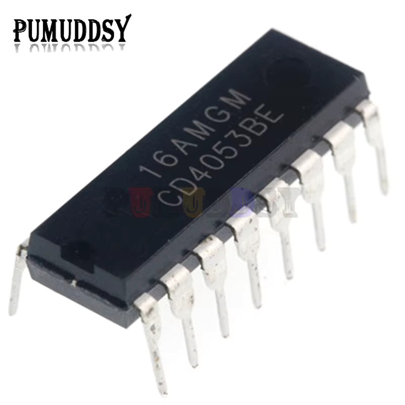 10 Stück PUMUDDSY IC Multiplexer und Multiplexer/Demultiplexer Set CD4053BE CD4052BE CD4051BE CD4050BE DIP16 Schwarz - Bild 1
