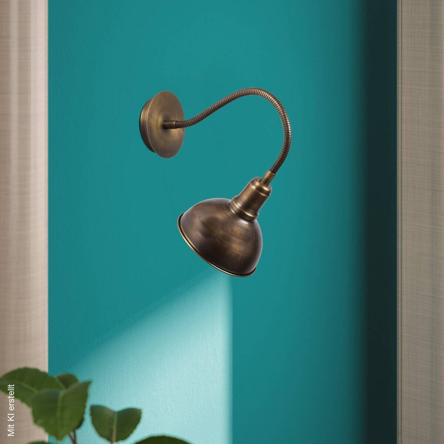 Opviq Wandleuchte aus Metall in Bronze, modern und rund, E27, B/H/T: 16 x 16 x 16 cm - Bild 4