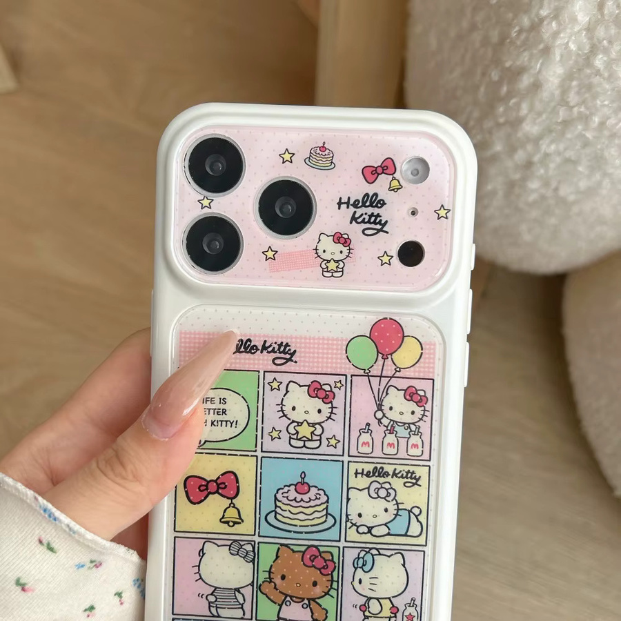 Sanrio Handyhülle Rosa Gitter-Kuchen-Design für iPhone 15 Pro Max 16 Pro Max 17 Pro Max Stoßfeste Schutzhülle - Bild 3