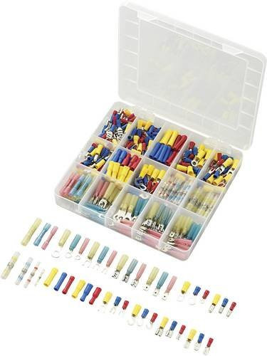 TRU Components 739925 Quetschverbinder-Sortiment in Blau, Gelb, Rot und Weiß mit 382 Stück für 0.50mm² und 2.50mm² - Bild 1