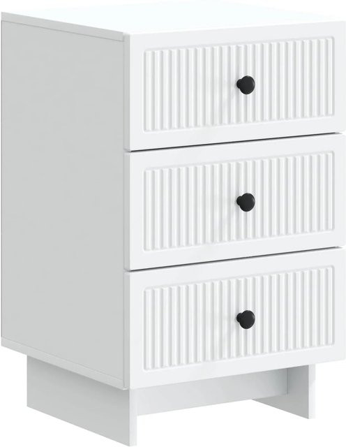 vidaXL Nachttisch mit Schubladen in Weiß im Vintage-Design, B/T/H: 43 x 41 x 66,5 cm - Bild 1