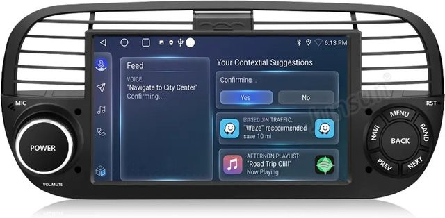 JUNSUN Autoradio mit 7 Zoll Display für Renault Master, Nissan NV400 und Opel Movano (2010-2021) mit Android Auto, Bluetooth und 64GB Speicher in Schwarz - Bild 1