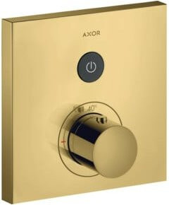 Hansgrohe ShowerSelect UP-THM Fertigmontageset Duschthermostat mit Safety Stop in Gold Optik, eckig - Bild 1