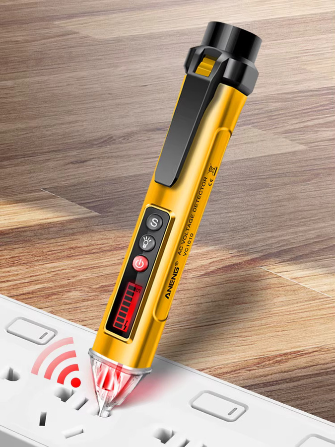 ANENG VC1010 Intelligenter Digitaler Spannungsprüfer für 12-1000V AC/DC in Rot - Bild 6