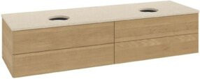 V&B Waschtischunterschrank Antao ohne Frontstruktur in Honey Oak, B/T: 160 x 50 cm - Bild 1