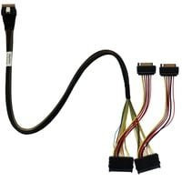 HighPoint NVMe/M.2 Kabel SFF-8654 zu U.2-SFF-8639 TS8i-8639-060 in Schwarz - Bild 1