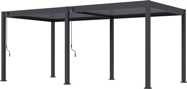 Trumpf Pergola mit Lamellendach aus Aluminium und Stahl in Schwarz, B x T: 6 m x 3 m - Bild 1