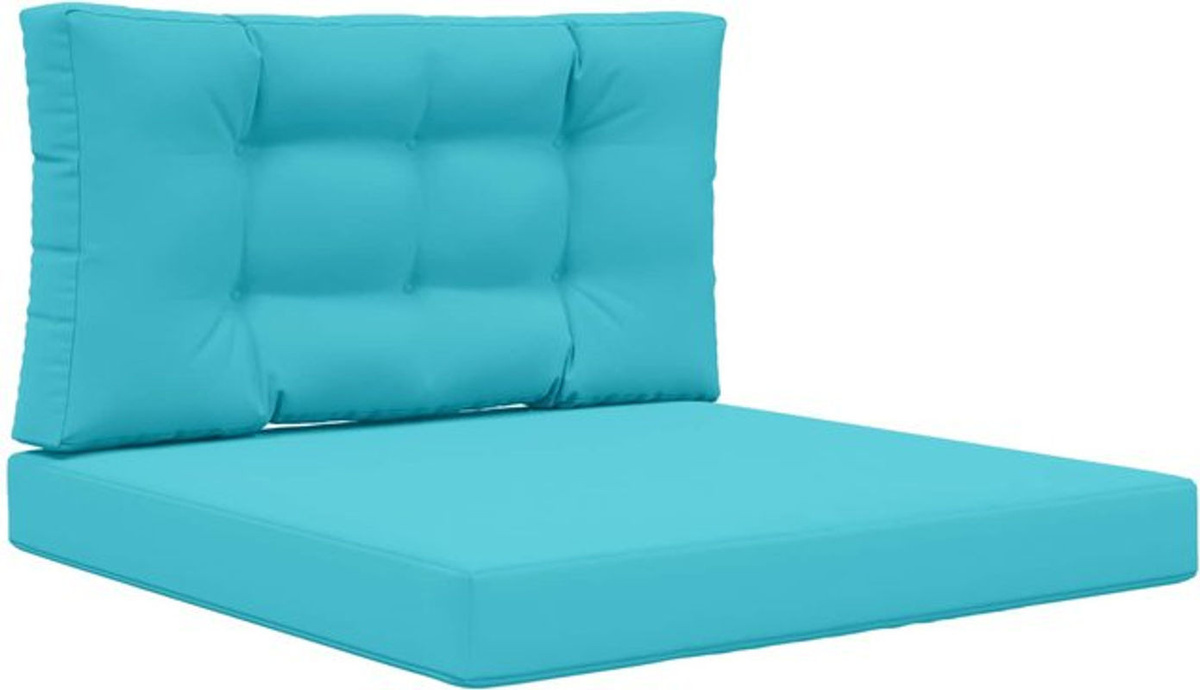 Set aus 2 quadratischen Sofakissen für draußen von vidaXL in Blau aus Polyester - Bild 1