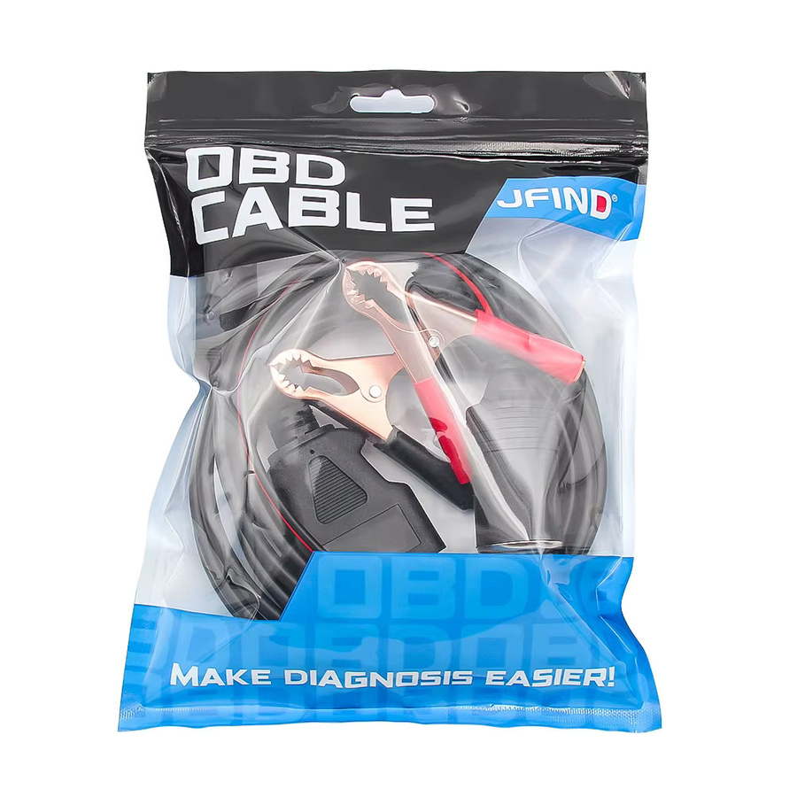 JFIND OBD2 ECU Memory Saver Batterie Ersetzen Diagnose Werkzeug Notstromversorgung Kabel in Schwarz - Bild 3