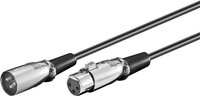 Microconnect XLRMF10 Audio-Kabel XLR (3-pin) auf XLR (3-pin), Schwarz, Länge: 10 m - Bild 1