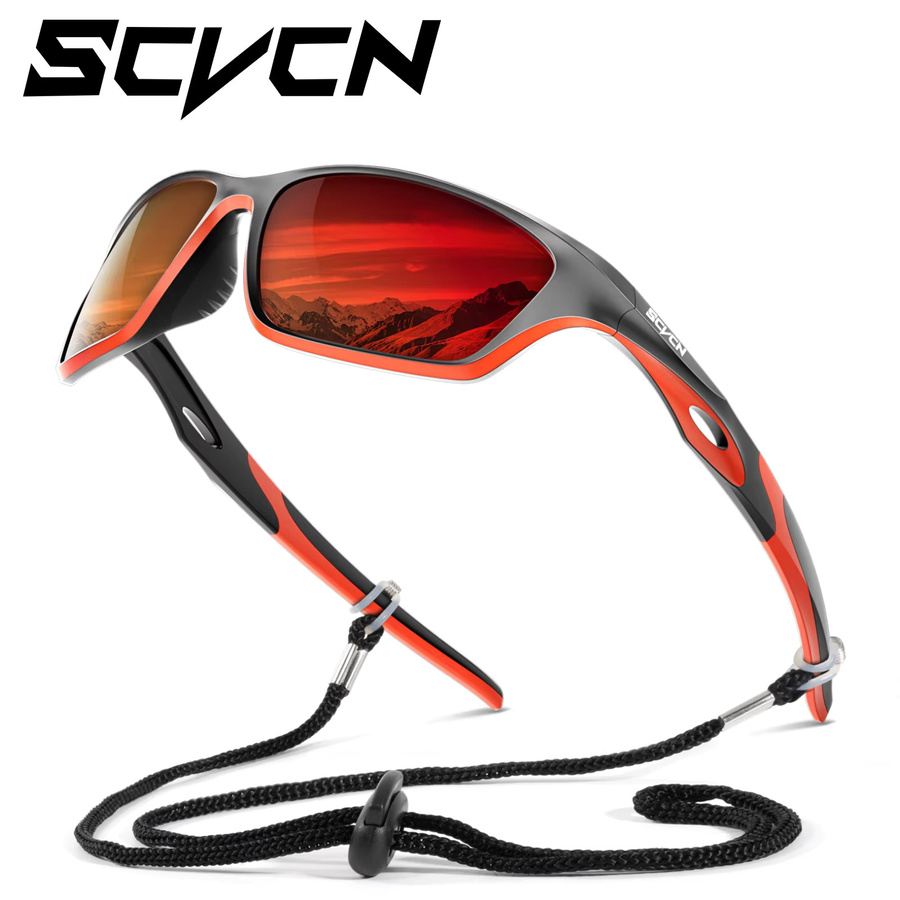 SCVCN Sportsonnenbrille, Vollrand, Kunststoff, Unisex, polarisiert - Bild 4