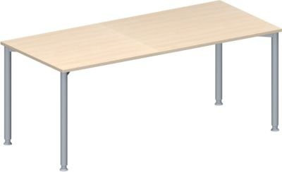 Schäfer Shop Genius Konferenztisch MODENA FLEX, Rechteck, Ahorn/weißaluminium, B/T/H: 180 x 80 x 72-84 cm - Bild 1